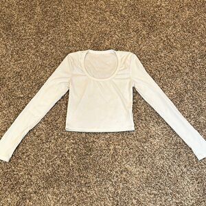 Women's White Long Sleeve Top